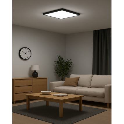 LED Φωτιστικό οροφής LED/32W/230V 3000/4000/6500K 40x40 cm μαύρο
